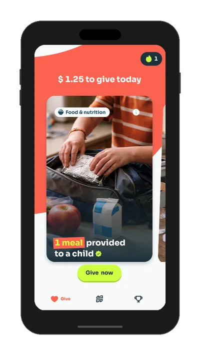 Ritmo app - daily give screen